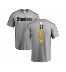 Pittsburgh Steelers #51 Mark Barron Ash Backer T-Shirt