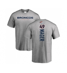 Football Denver Broncos #49 Craig Mager Ash Backer T-Shirt