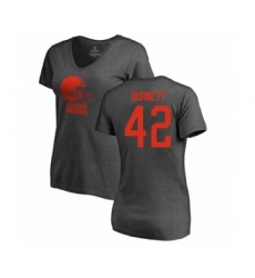 Football Women's Cleveland Browns #42 Morgan Burnett Ash One Color T-Shirt
