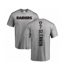 Football Oakland Raiders #7 Mike Glennon Ash Backer T-Shirt
