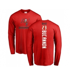 Football Tampa Bay Buccaneers #23 Deone Bucannon Red Backer Long Sleeve T-Shirt