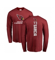 Football Arizona Cardinals #73 Max Garcia Maroon Backer Long Sleeve T-Shirt