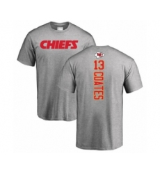 Football Kansas City Chiefs #13 Sammie Coates Ash Backer T-Shirt