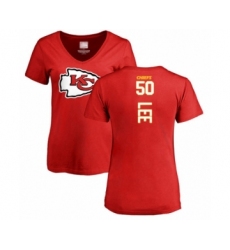 Football Women's Kansas City Chiefs #50 Darron Lee Red Backer T-Shirt