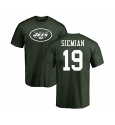 Football New York Jets #19 Trevor Siemian Green Name & Number Logo T-Shirt