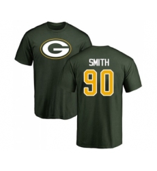 Football Green Bay Packers #90 Za'Darius Smith Green Name & Number Logo T-Shirt