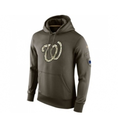 Men's Washington Nationals Nike Olive Salute To Service KO Performance Hoodie