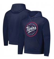 Men's Minnesota Twins Navy Cooperstown Collection Logo Club Pullover Hoodie