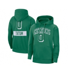 Men's Boston Celtics #0 Jayson Tatum Green Pullover Hoodie