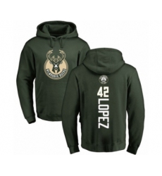 Basketball Milwaukee Bucks #42 Robin Lopez Green Backer Pullover Hoodie