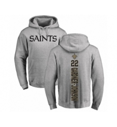 Football New Orleans Saints #22 Chauncey Gardner-Johnson Ash Backer Pullover Hoodie