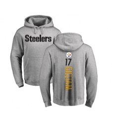 Football Pittsburgh Steelers #17 Joe Gilliam Ash Backer Pullover Hoodie