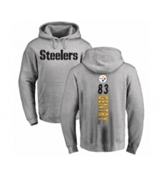 Pittsburgh Steelers #83 Zach Gentry Ash Backer Pullover Hoodie