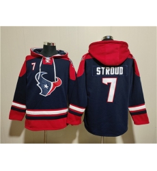 Men's Houston Texans #7 C.J. Stroud Navy Ageless Must-Have Lace-Up Pullover Hoodie