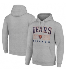 Men's Chicago Bears Gray Throwback Logo Pullover Hoodie