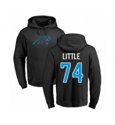 Football Carolina Panthers #74 Greg Little Black Name & Number Logo Pullover Hoodie