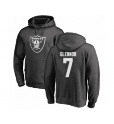 Football Oakland Raiders #7 Mike Glennon Ash One Color Pullover Hoodie