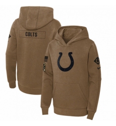 Youth Indianapolis Colts Nike Brown 2023 Salute to Service Club Fleece Pullover Hoodie