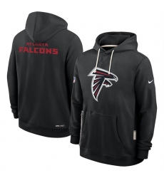 Men's Atlanta Falcons Black Sideline Standard Issue Initial Home Dri-FIT Pullover Hoodie