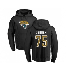 Football Jacksonville Jaguars #75 Cedric Ogbuehi Black Name & Number Logo Pullover Hoodie