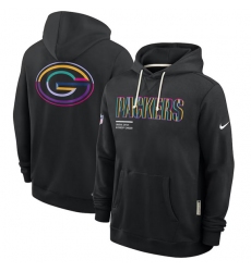 Men's Green Bay Packers Black 2025 Crucial Catch Dri-FIT Hoodie