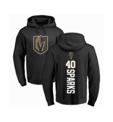 Hockey Vegas Golden Knights #40 Garret Sparks Black Backer Pullover Hoodie