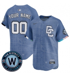 Youth Washington Nationals ACTIVE PLAYER Custom Blue 2025 City Connect Limited Stitched Baseball Jersey
