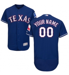  Men's Texas Rangers Majestic Alternate Royal Flex Base Authentic Collection Custom Jersey