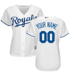 Women's Kansas City Royals Majestic White Home Cool Base Custom Jersey