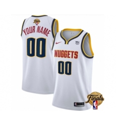 Men's Denver Nuggets Active Player Custom White 2023 Finals Association Edition Stitched Basketball Jersey