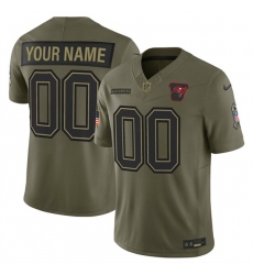 Men's Tampa Bay Buccaneers Active Player Custom Olive 2025 F.U.S.E. Salute to Service Limited Football Stitched Jersey