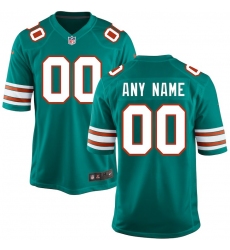 Men's Miami Dolphins Nike Aqua Customized Throwback Jersey