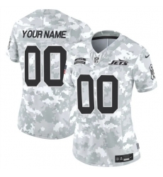 Women's New York Jets Active Player Custom 2024 F.U.S.E Arctic Camo Salute To Service Limited Stitched Jersey(Run Small)