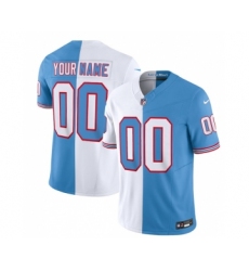 Men's Nike Tennessee Titans Active Player Custom White Blue 2023 F.U.S.E. Split Vapor Limited Throwback Football Stitched Jersey