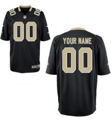 Men's New Orleans Saints Nike Black Custom Game Jersey