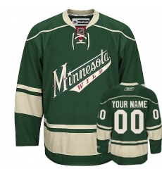 Youth Reebok Minnesota Wild Customized Premier Green Third NHL Jersey