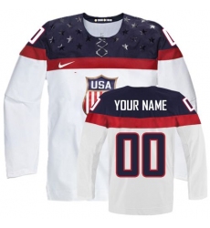Youth Nike Team USA Customized Authentic White Home 2014 Olympic Hockey Jersey Youth Nike Team USA Customized Authentic White Home 2014 Olympic Hockey Jersey