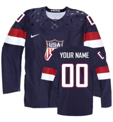 Youth Nike Team USA Customized Premier Navy Blue Away 2014 Olympic Hockey Jersey Youth Nike Team USA Customized Premier Navy Blue Away 2014 Olympic Hockey Jersey