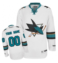 Women's Reebok San Jose Sharks Customized Premier White Away NHL Jersey