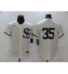 Men's Chicago White Sox #35 Frank Thomas Cream Elite 2021 Field of Dreams Jersey