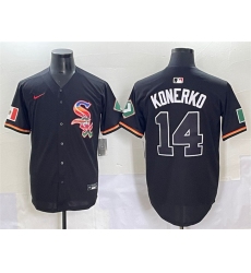 Men's Chicago White Sox #14 Paul Konerko Black Mexico Limited Stitched Jersey