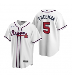 Men's Nike Atlanta Braves #5 Freddie Freeman White Home Stitched Baseball Jersey