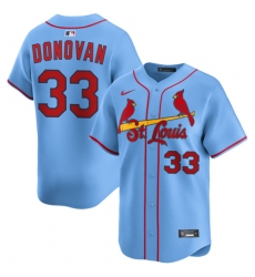 Men's St. Louis Cardinals #33 Brendan Donovan Blue Alternate Limited Stitched Baseball Jersey