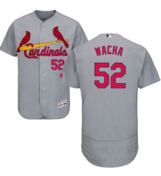 Men's Majestic St. Louis Cardinals #52 Michael Wacha Grey Road Flex Base Authentic Collection MLB Jersey
