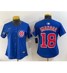 Women's Chicago Cubs #18 Shōta Imanaga Royal 'Ryne Sandberg Tribute' Vapor Limited V2 Stitched Baseball Jersey(Run Small)