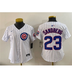 Youth Chicago Cubs #23 Ryne Sandberg White Home Limited Stitched Baseball Jersey