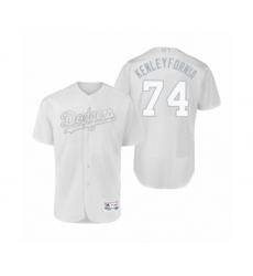 Men's Los Angeles Dodgers #74 Kenley Jansen Kenleyfornia White 2019 Players Weekend Authentic Jersey