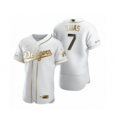 Men's Los Angeles Dodgers #7 Julio Urias Nike White Authentic Golden Edition Jersey