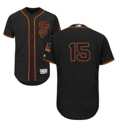 Men's Majestic San Francisco Giants #15 Bruce Bochy Black Alternate Flex Base Authentic Collection MLB Jersey