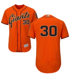 Men's Majestic San Francisco Giants #30 Orlando Cepeda Orange Alternate Flex Base Authentic Collection MLB Jersey